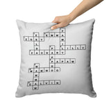 PILLOW WITH CROSSWORD